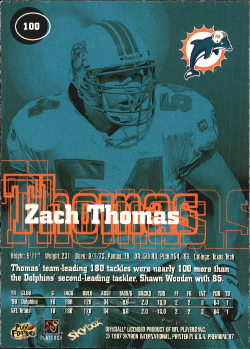 1997 Skybox Premium Football "Main Set" Base Cards - Picture 159 of 361