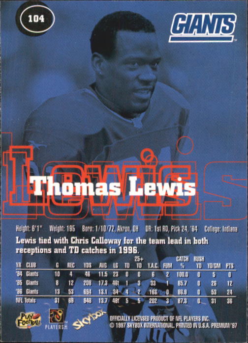 1997 Skybox Premium Football "Main Set" Base Cards - Picture 165 of 361