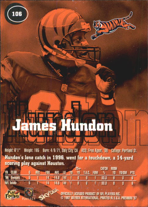1997 Skybox Premium Football "Main Set" Base Cards - Picture 169 of 361