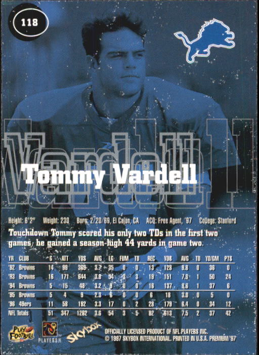 1997 Skybox Premium Football "Main Set" Base Cards - Picture 183 of 361