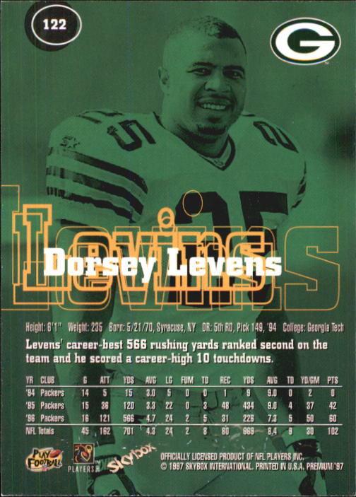 1997 Skybox Premium Football "Main Set" Base Cards - Picture 189 of 361