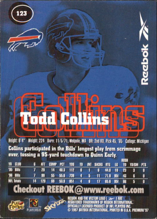 1997 Skybox Premium Football "Main Set" Base Cards - Picture 191 of 361