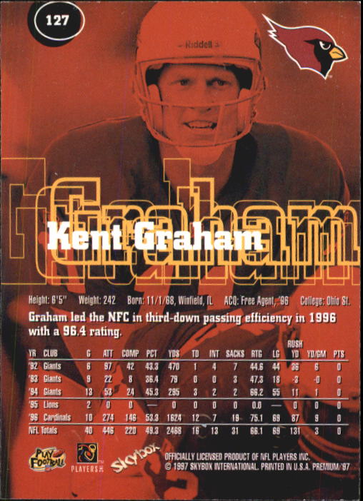 1997 Skybox Premium Football "Main Set" Base Cards - Picture 197 of 361