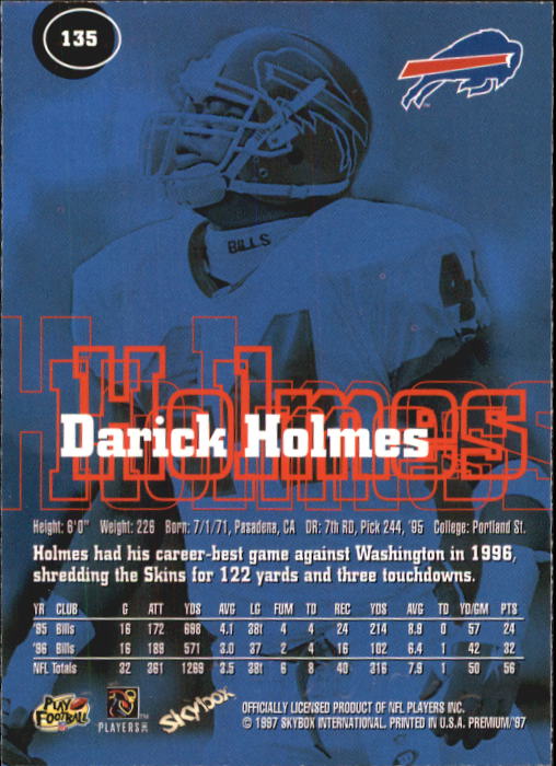1997 Skybox Premium Football "Main Set" Base Cards - Picture 205 of 361