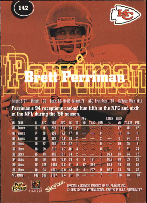 1997 Skybox Premium Football "Main Set" Base Cards - Picture 209 of 361