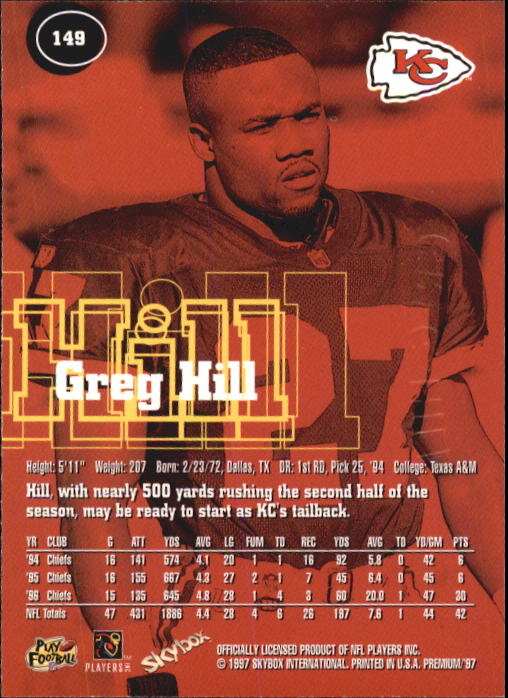1997 Skybox Premium Football "Main Set" Base Cards - Picture 219 of 361