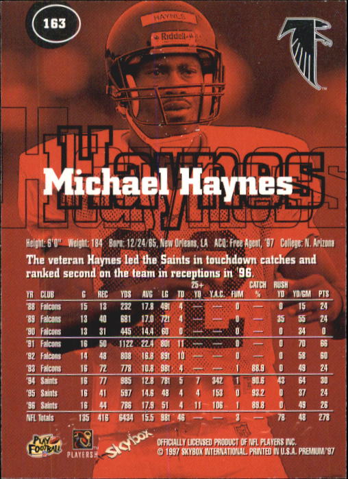 1997 Skybox Premium Football "Main Set" Base Cards - Picture 239 of 361