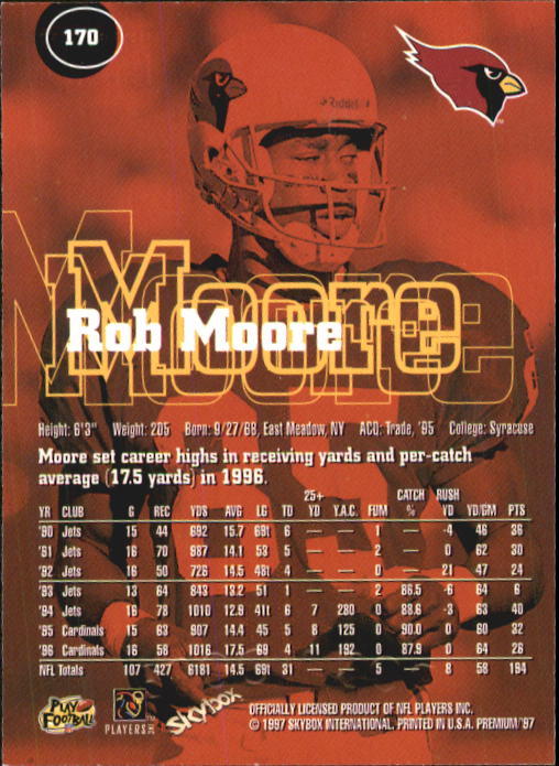 1997 Skybox Premium Football "Main Set" Base Cards - Picture 247 of 361