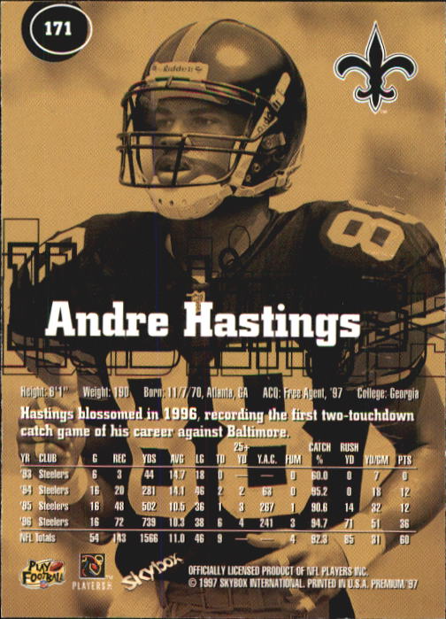 1997 Skybox Premium Football "Main Set" Base Cards - Picture 249 of 361
