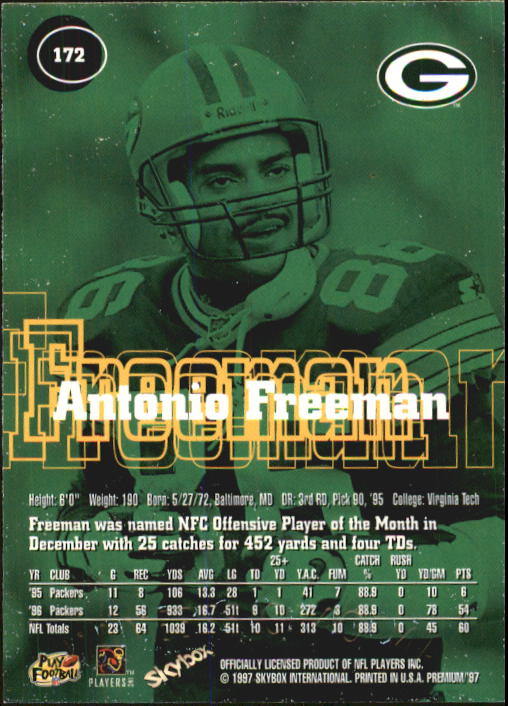 1997 Skybox Premium Football "Main Set" Base Cards - Picture 251 of 361