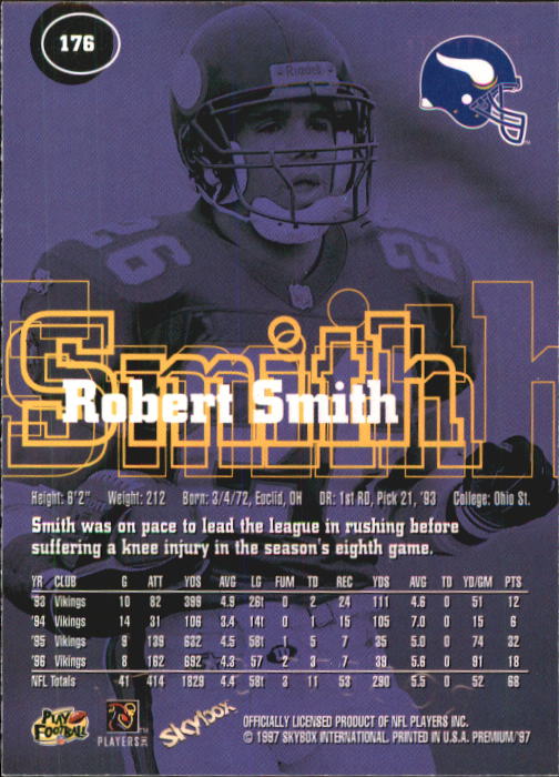 1997 Skybox Premium Football "Main Set" Base Cards - Picture 257 of 361