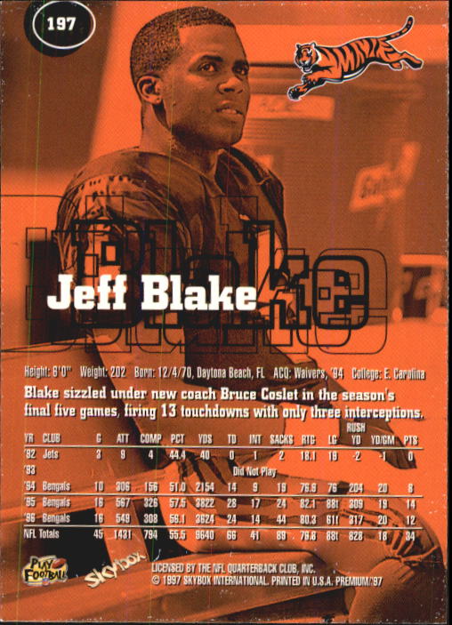 1997 Skybox Premium Football "Main Set" Base Cards - Picture 281 of 361
