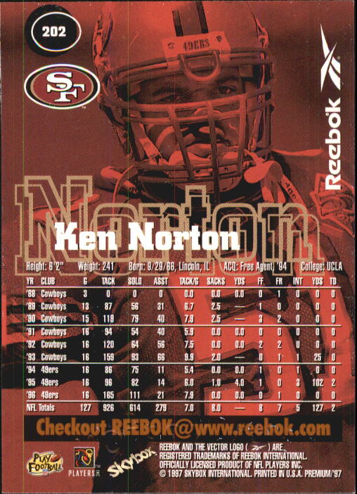 1997 Skybox Premium Football "Main Set" Base Cards - Picture 289 of 361