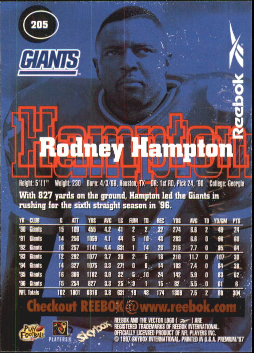 1997 Skybox Premium Football "Main Set" Base Cards - Picture 293 of 361