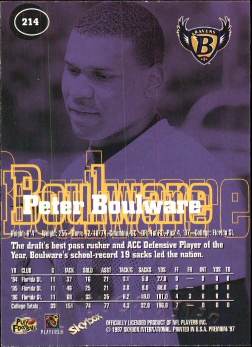 1997 Skybox Premium Football "Main Set" Base Cards - Picture 309 of 361