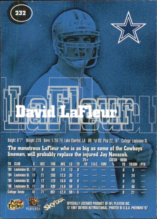 1997 Skybox Premium Football "Main Set" Base Cards - Picture 341 of 361
