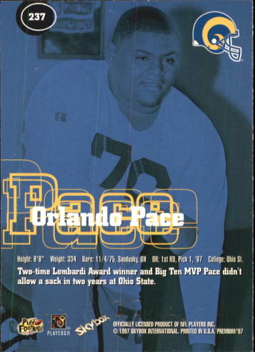 1997 Skybox Premium Football "Main Set" Base Cards - Picture 345 of 361