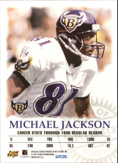 1997 SkyBox Premium Autographics #30 Michael Jackson EX/IM/S back image