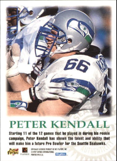 1997 SkyBox Premium Autographics #34 Pete Kendall EX/S back image