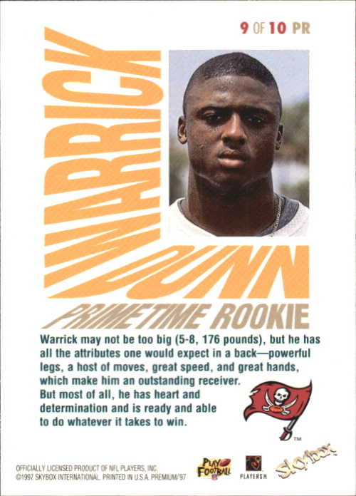 1997 SkyBox Premium Prime Time Rookies #9 Warrick Dunn