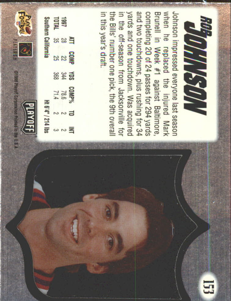 1998 Absolute Hobby Silver #153 Rob Johnson back image