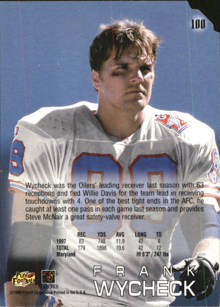 1998 Absolute Retail Green #100 Frank Wycheck back image