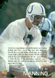 1998 Absolute Draft Picks Blue Die Cuts #1 Peyton Manning back image