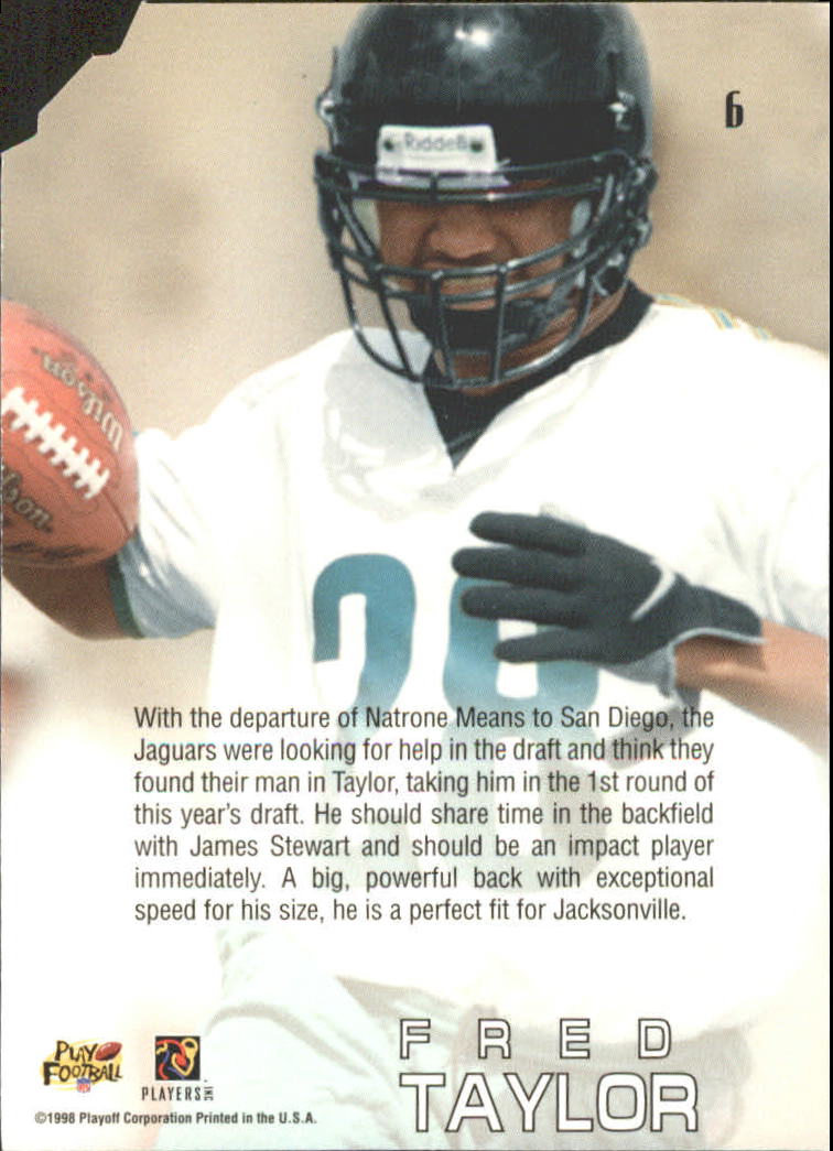 1998 Absolute Draft Picks Silver Die Cuts #6 Fred Taylor back image