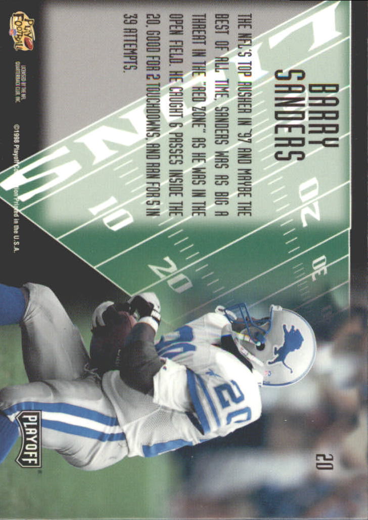 1998 Absolute Red Zone #20 Barry Sanders back image