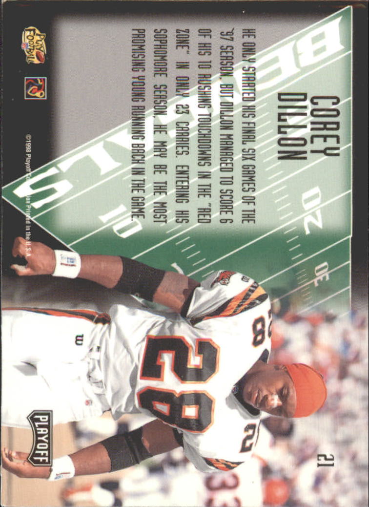 1998 Absolute Red Zone #21 Corey Dillon back image