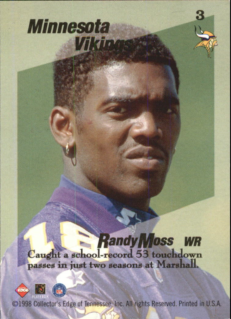1998 Collector's Edge First Place Triple Threat #3 Randy Moss back image