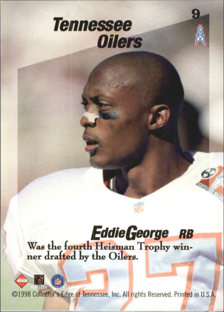 1998 Collector's Edge First Place Triple Threat #9 Eddie George back image