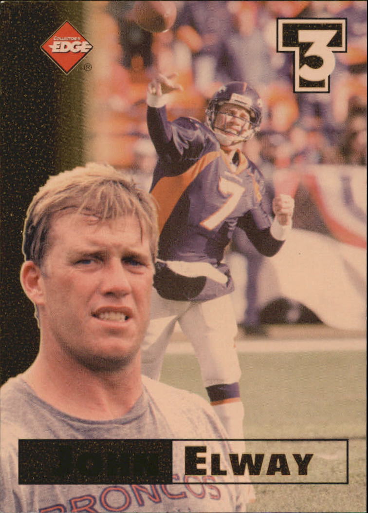 John Elway 1998 COLLECTOR'S EDGE FIRST PLACE TRIPLE THREAT #34 DENVER  BRONCOS!