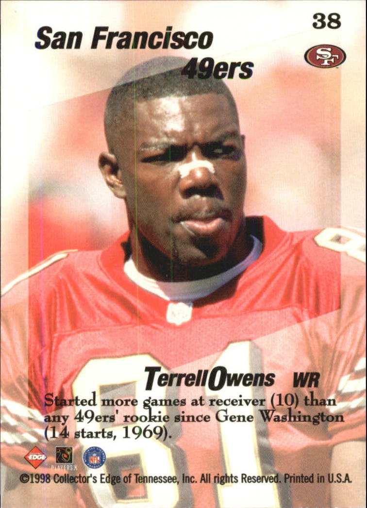 1998 Collector's Edge First Place Triple Threat #38 Terrell Owens back image