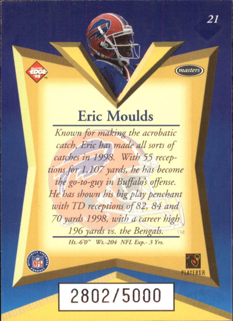 1998 Collector's Edge Masters #21 Eric Moulds back image