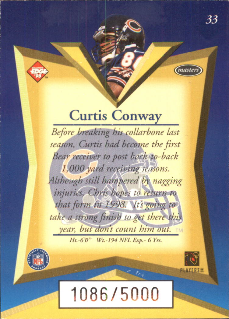 1998 Collector's Edge Masters #33 Curtis Conway back image