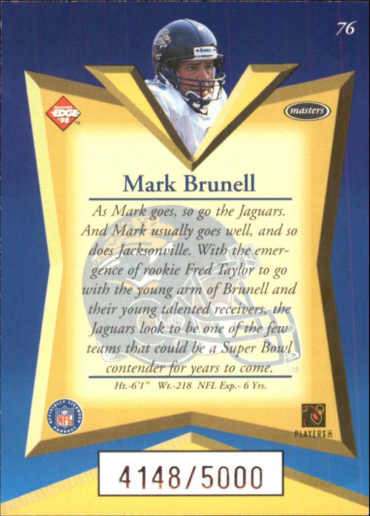 1998 Collector's Edge Masters #76 Mark Brunell back image