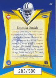 1998 Collector's Edge Masters Gold Redemption 500 #49 Emmitt Smith back image
