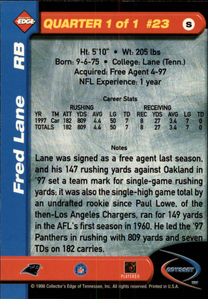 B5934- 1998 Collector's Edge Odyssey FB Asst Cards -You Pick- 15+ FREE US SHIP - Picture 45 of 361