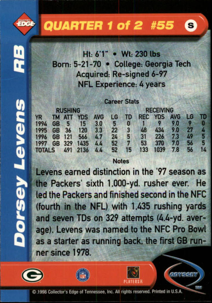 B5934- 1998 Collector's Edge Odyssey FB Asst Cards -You Pick- 15+ FREE US SHIP - Picture 85 of 361