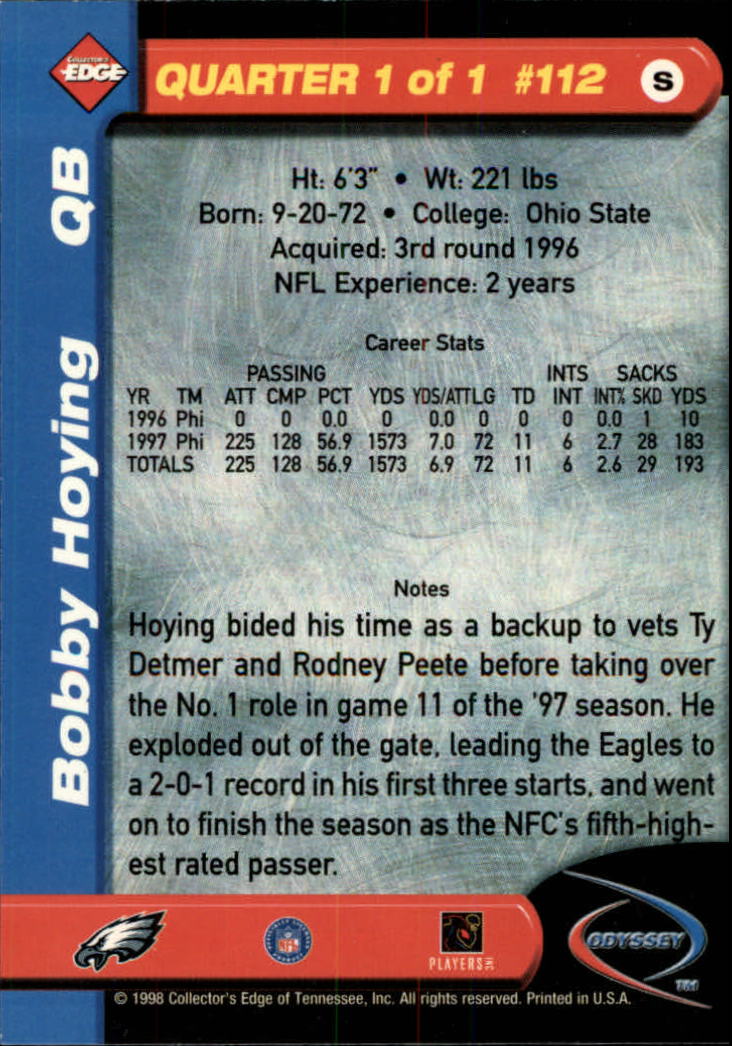 B5934- 1998 Collector's Edge Odyssey FB Asst Cards -You Pick- 15+ FREE US SHIP - Picture 183 of 361