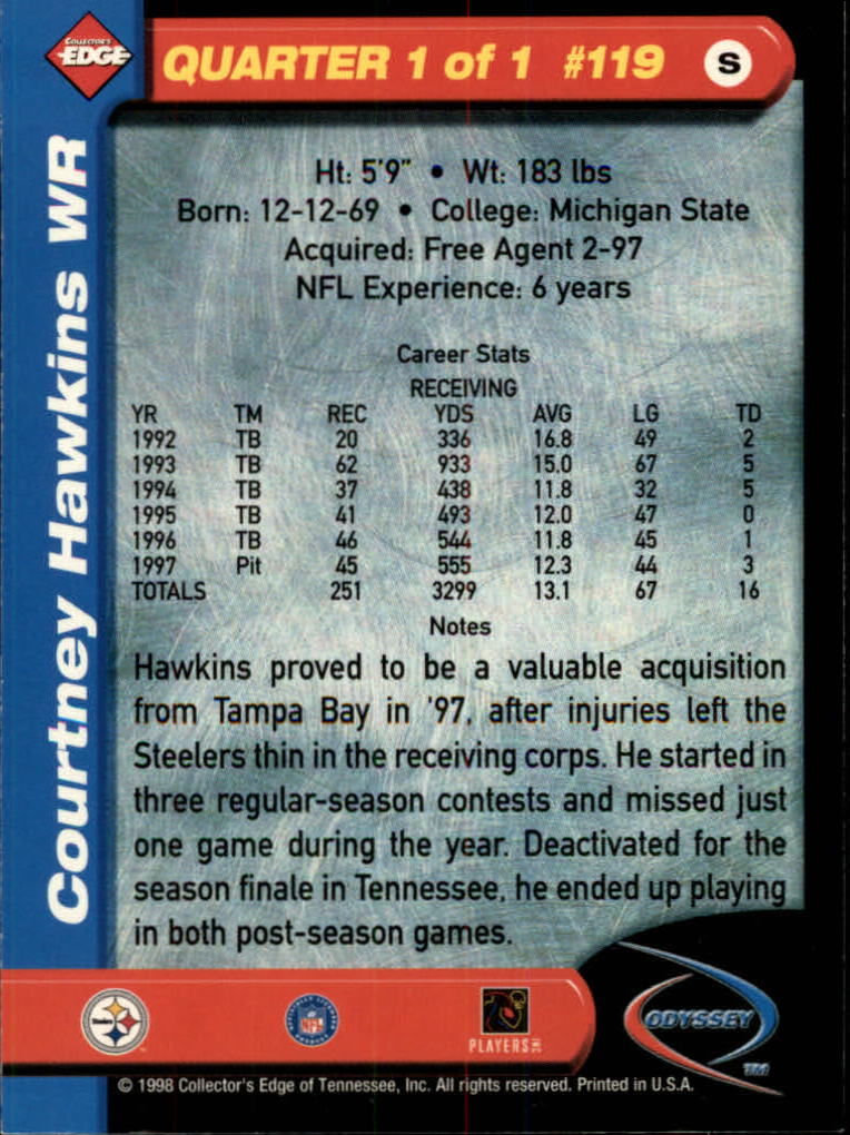B5934- 1998 Collector's Edge Odyssey FB Asst Cards -You Pick- 15+ FREE US SHIP - Picture 195 of 361