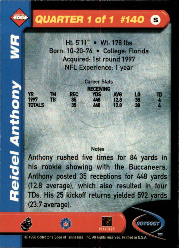 B5934- 1998 Collector's Edge Odyssey FB Asst Cards -You Pick- 15+ FREE US SHIP - Picture 229 of 361