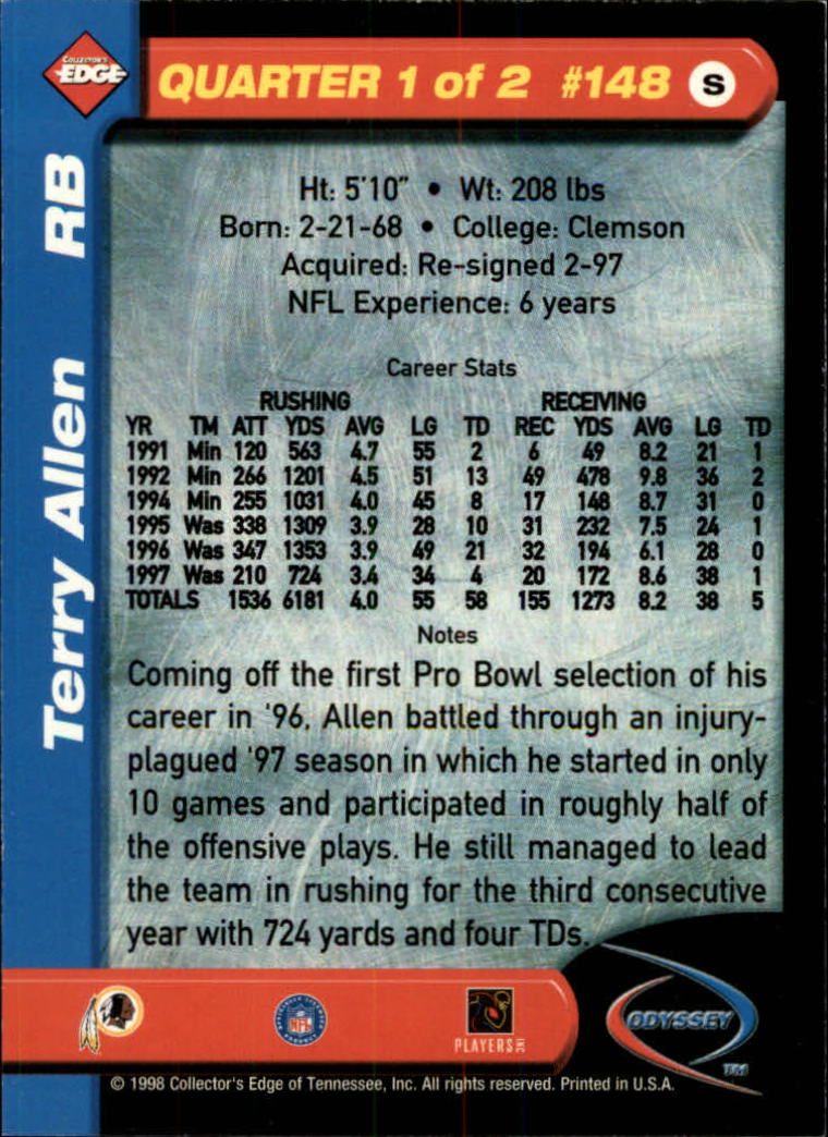 B5934- 1998 Collector's Edge Odyssey FB Asst Cards -You Pick- 15+ FREE US SHIP - Picture 243 of 361