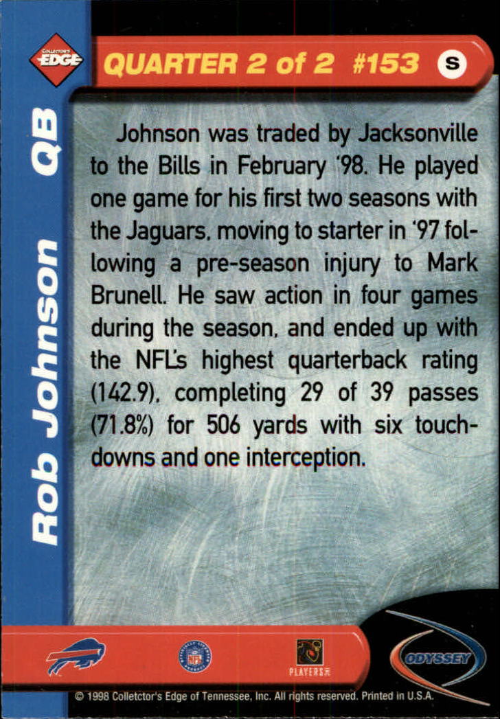 B5934- 1998 Collector's Edge Odyssey FB Asst Cards -You Pick- 15+ FREE US SHIP - Picture 249 of 361