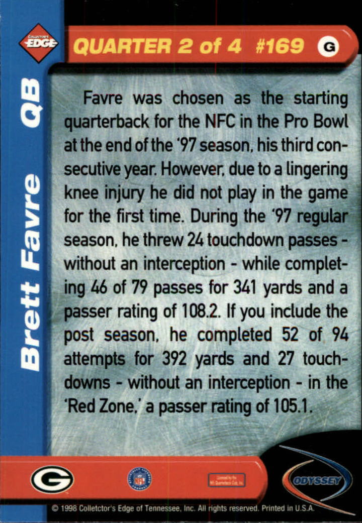 B5934- 1998 Collector's Edge Odyssey FB Asst Cards -You Pick- 15+ FREE US SHIP - Picture 269 of 361