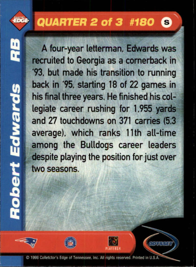 B5934- 1998 Collector's Edge Odyssey FB Asst Cards -You Pick- 15+ FREE US SHIP - Picture 279 of 361
