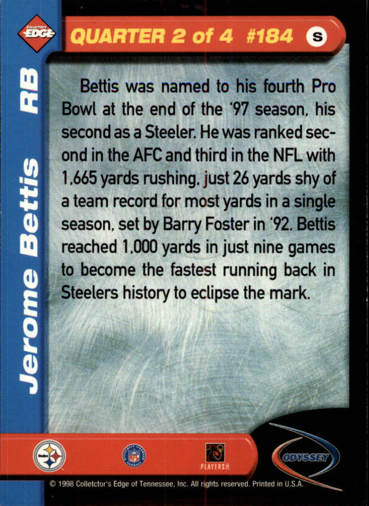 B5934- 1998 Collector's Edge Odyssey FB Asst Cards -You Pick- 15+ FREE US SHIP - Picture 287 of 361