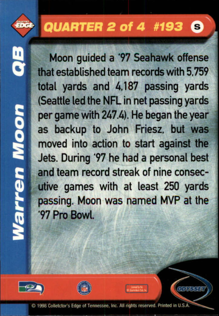 B5934- 1998 Collector's Edge Odyssey FB Asst Cards -You Pick- 15+ FREE US SHIP - Picture 295 of 361