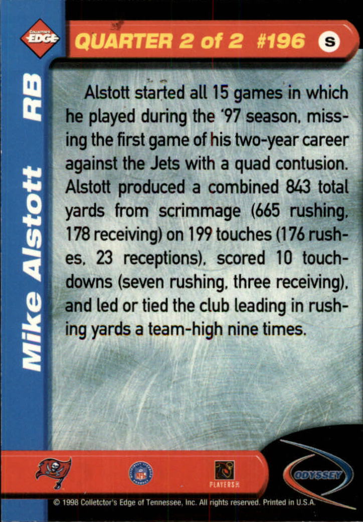 B5934- 1998 Collector's Edge Odyssey FB Asst Cards -You Pick- 15+ FREE US SHIP - Picture 301 of 361